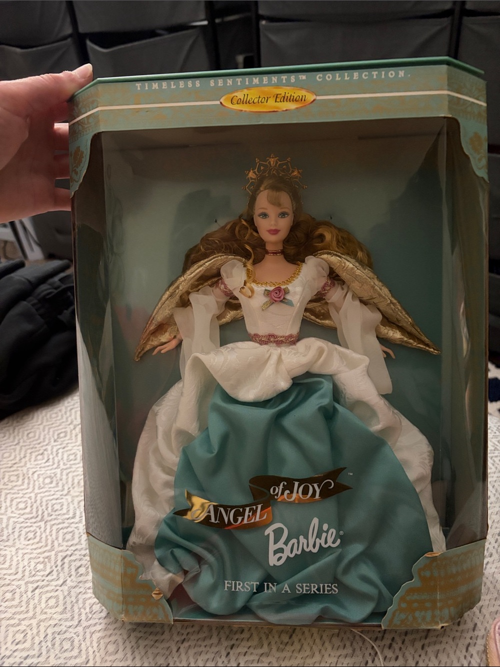 Barbie Collector Edition Angel of Joy Decorative Doll - White & Teal